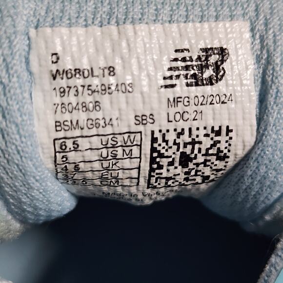 New Balance Fresh Foam 680 v8 Light Blue Women’s Size 6.5 Running Shoes W680LT8 - Picture 10 of 11